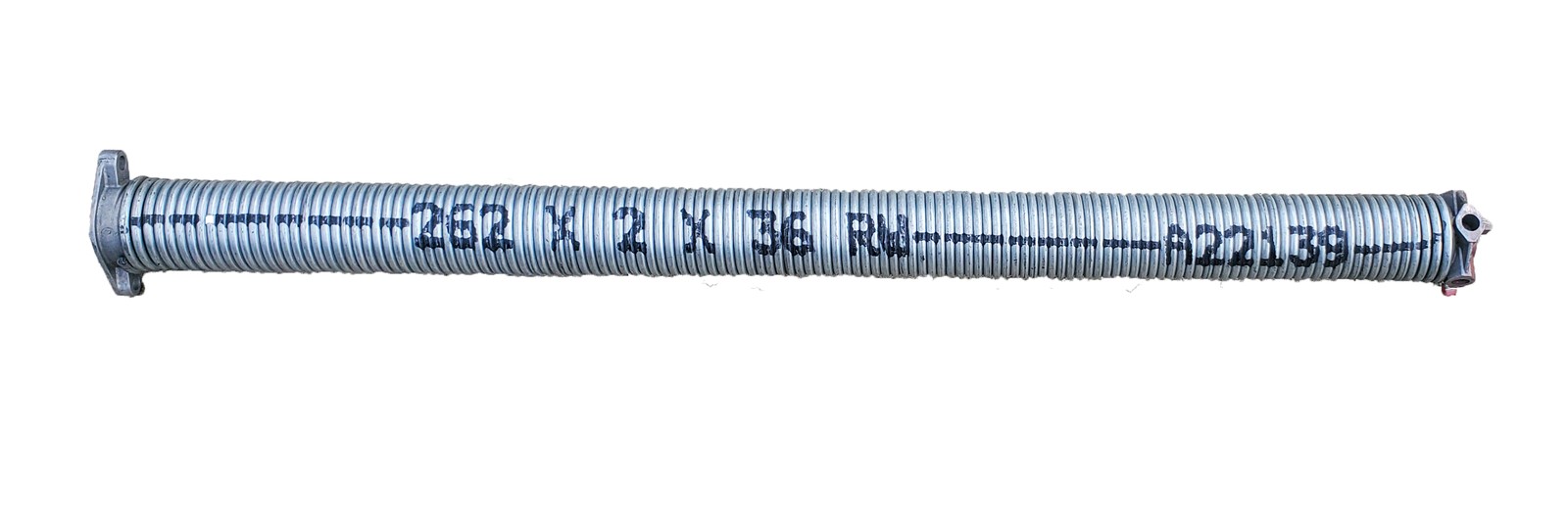 Garage door torsion spring with winding and stationary cones